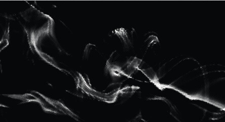 Abstract swirling smoke effect rendered with halftone dots vector illustration © IlmNira