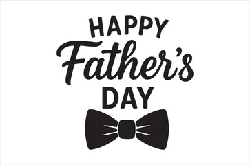 A simple graphic displays happy father s day with a bow tie illustration below the text
