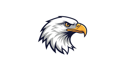 Obraz premium Eagle head illustration with an intense gaze representing power and strength for a professional sports team or company mascot.