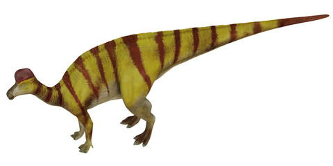 Fototapeta premium Realistic depiction of a prehistoric dinosaur.