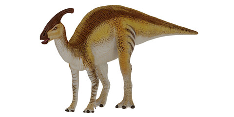 Fototapeta premium Realistic parasaurolophus dinosaur model.