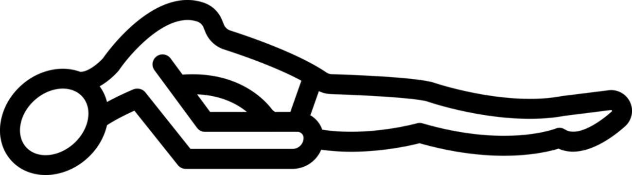 Fish Yoga Pose Icon, Matsyasana Yoga Position, Fish Pose Backbend Stretch