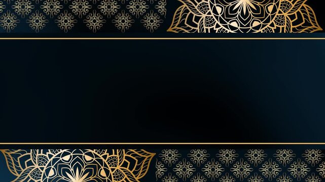 Shimmering Motion Astral Resonance Gold Islamic Festival Background