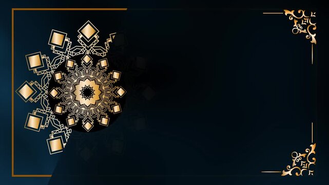 Shimmering Motion Botanical Serenity Mandala Decorative Background