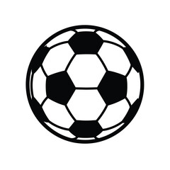 Fototapeta premium Vector illustration icon a black and white illustration of a soccer ball