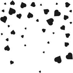 Falling Love Hearts Black White Background