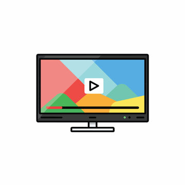 TV Screen with Play Button