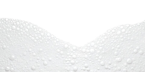 Gentle wave of soft white soap foam bubbles creates a clean and fresh background design