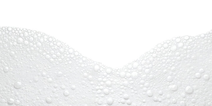Gentle wave of soft white soap foam bubbles creates a clean and fresh background design