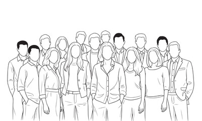 A group of men standing together in a blurry black and white image