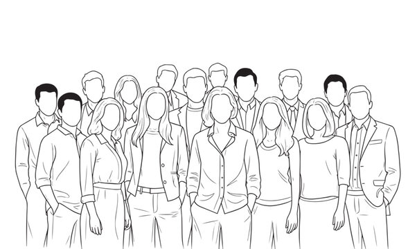 A group of men standing together in a blurry black and white image