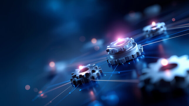 System integration concept visualization technical connectivity unified platform coordinated workflow seamless technology fusion operational harmony with copy space