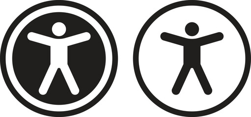 Universal accessibility sign, icon. Vector illustration.