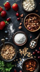 Healthy breakfast ingredients