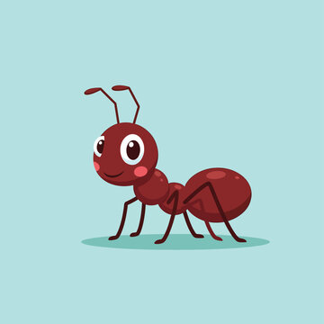 Cartoon Red Ant Character
