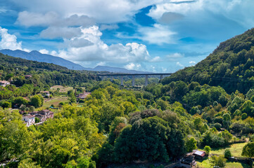 Fototapeta premium Castellfollit de la Roca is a Spanish municipality in the La Garrocha region, in the province of Gerona, within the autonomous community of Catalonia.