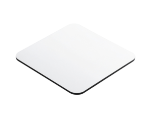 Open blank white hardcover book mockup isolated on transparent background