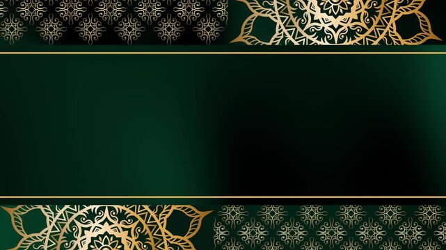 Smooth Motion Stellar Harmonia Mandala Gold Islamic Ornament Background