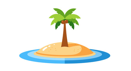 vector illustration of a tropical island