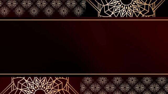 Soft Glow Leaf of Continuum Gold Mandala Islamic Ramadan Animation