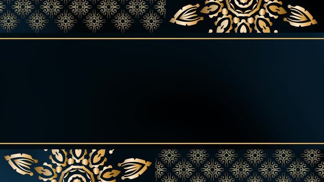 Soft Glow Nature Pulse Rosette Gold Mandala Ramadan Loop Background