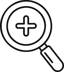 Fototapeta premium Zoom In Search Line Icon