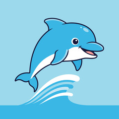 Obraz premium Dolphin Jumping Out of Water