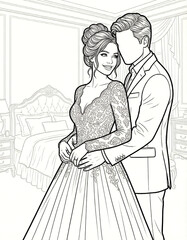 Cozy Moment at Home: An Adult Coloring Book for Women Featuring Romantic Couples, Cozy Home Interiors, and Hygge Living for Stress Relief (The Faceless Love Collection