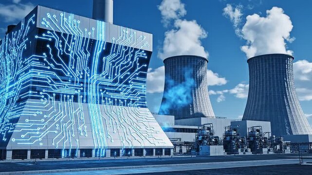 Future factory  A building with an integrated electronic circuit design