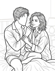 Cozy Moment at Home: An Adult Coloring Book for Women Featuring Romantic Couples, Cozy Home Interiors, and Hygge Living for Stress Relief (The Faceless Love Collection