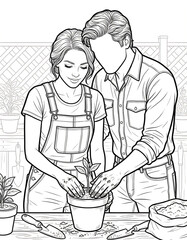 Cozy Moment at Home: An Adult Coloring Book for Women Featuring Romantic Couples, Cozy Home Interiors, and Hygge Living for Stress Relief (The Faceless Love Collection