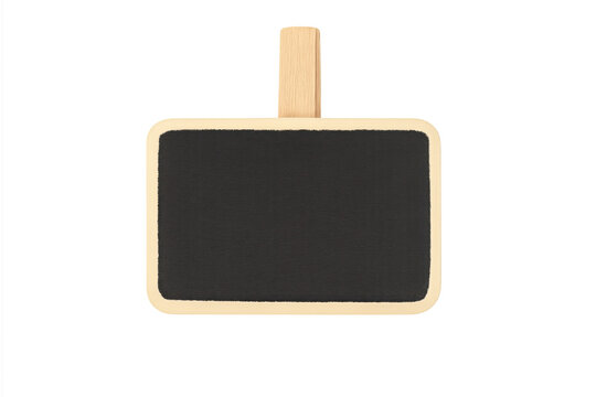Mini chalkboard with wooden clip label transparent background