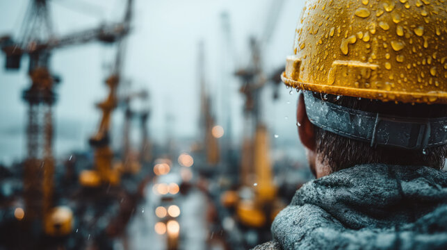 Construction site with AI-based safety monitoring