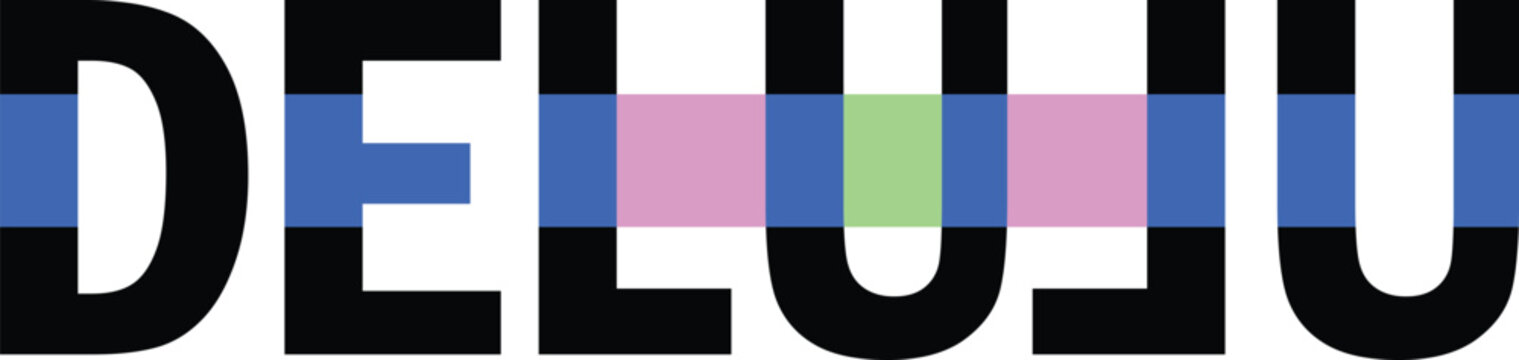 Delulu typography poster design. vector - eps10. 