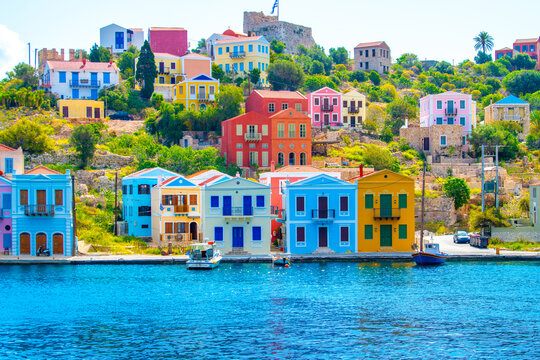 A scenic view of Kastellorizo Island. Katellorizo is popular tourist destination in Greece.