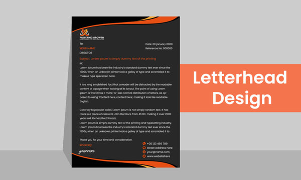 Professional Business Letterhead Design Template &ndash; Clean Corporate Branding Stationery
