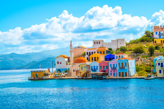 A scenic view of Kastellorizo Island. Katellorizo is popular tourist destination in Greece.