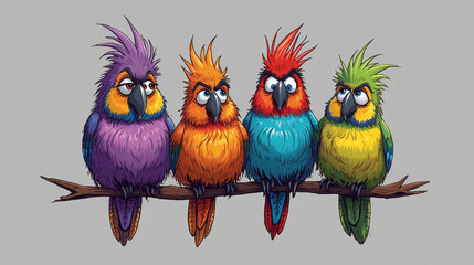 Obraz premium birds on a branch