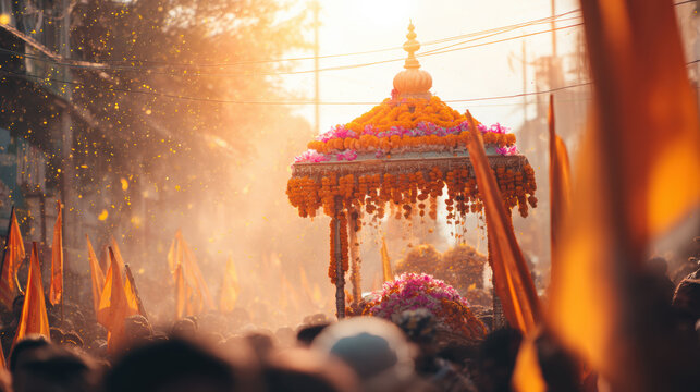 Crowd Celebrating Bhakti Movement Saint Festival