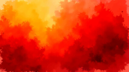 Abstract grunge red and yellow watercolor background featuring hot burning fire textures and orange smoke cloud patterns with dark energy inferno art © Zìyóu