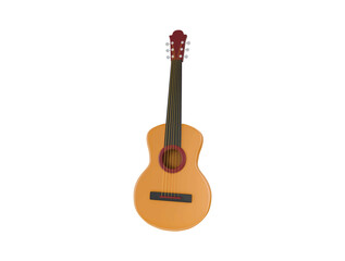 Fototapeta premium acoustic guitar icon 3d render illustration