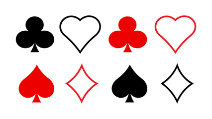 Set of playing card symbols