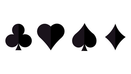Four playing card suits