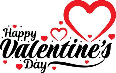 Handwritten Happy Valentine&rsquo;s Day Calligraphy Text