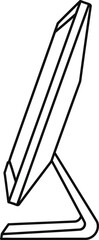 Fototapeta premium Vector illustration of computer monitor on stand