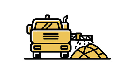 Agricultural Sprayer Vehicle Icon Representing Crop Treatment And Farming Processes