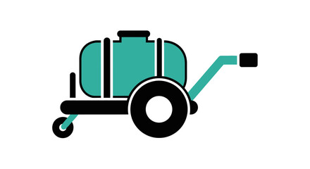 Obraz premium Agricultural Trailer Sprayer Equipment Icon
