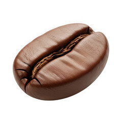 Obraz premium Single coffee bean isolated on transparent background