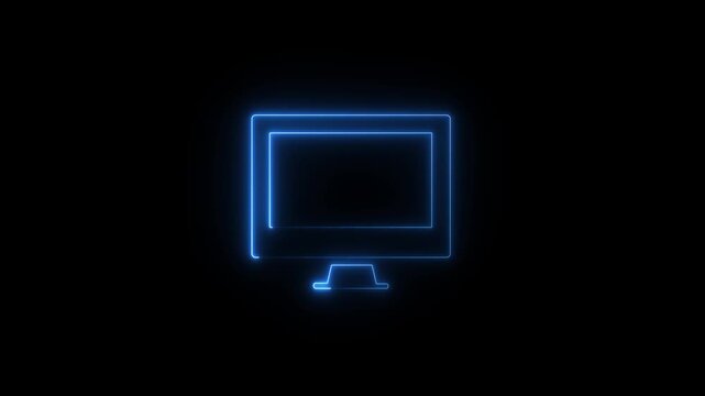 Computer monitor icon. Line, glyph and filled outline colorful version, Monitor Display Screen outline and filled vector sign. Symbol, logo illustration, modern UI icon set