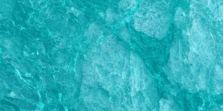 An abstract turquoise blue paint texture creates a clear liquid surface with ripples and waves reflecting light like a clean swimming pool or calm summer ocean nature background